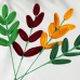 40 PCS * Handmade Pipe Cleaner 7 Leaves Artificial Simulation Indoor Home Desktop Party Wedding Decor
