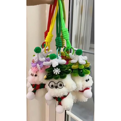 Christmas Tree Gift Puppy dog Thick Pipe Cleaners Craft Dog , Handmade Pipecleaners Dog Mini Cute Animal Christmas Gift 