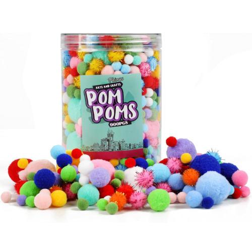 900 PCS Pom Poms, Multicolor Bulk Pom Poms Arts and Crafts, Soft and Fluffy Craft Pom Poms, Assorted Sizes Pompoms, for Arts and Craft Making Decorations 900 PCS Pom Poms, Multicolor Bulk Pom Poms Arts and Crafts, Soft and Fluffy Craft Pom Poms, Assorted Sizes Pompoms, for Arts and Craft Making Decorations