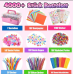Storage Box Arts and Crafts Supplies for Kids -Christmas Crafts Kits with Pipe Cleaners, Construction Paper, Pom poms Googly Eyes, Crafts for Kids Ages 4-8, School Craft Projects, Birathday Gifts for Girls