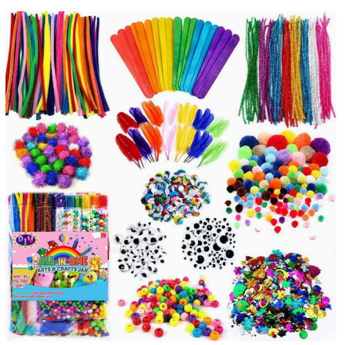 1200pcs+ Arts & Crafts Supplies for Kids- Christmas Craft Kits with Pipe Cleaners, Pom Poms for Crafts, Popsicle Sticks for Craft, Craft for Kids Ages 4-8 Girls & Boys Birathday Gifts 1200pcs+ Arts & Crafts Supplies for Kids- Christmas Craft Kits with Pipe Cleaners, Pom Poms for Crafts, Popsicle Sticks for Craft, Craft for Kids Ages 4-8 Girls & Boys Birathday Gifts