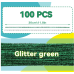 100 Pieces Pipe Cleaners Chenille Stem, Glitter Green Red Glod Silver Pipe Cleaners Set for Pipe Cleaners DIY Arts Crafts Decorations, Chenille Stems Pipe Cleaners