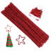 100 Pieces Pipe Cleaners Chenille Stem, Glitter Green Red Glod Silver Pipe Cleaners Set for Pipe Cleaners DIY Arts Crafts Decorations, Chenille Stems Pipe Cleaners