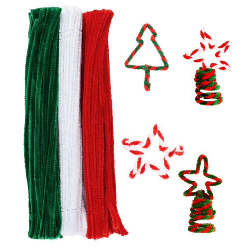 150 Pieces Christmas Pipe Cleaners Chenille Stem,50 White Craft Pipe Cleaners,50 Green Chenille Stems Pipe Cleaners, and 50 Red Pipe Cleaners for Arts and Crafts, Xmas Home Decoration 150 Pieces Christmas Pipe Cleaners Chenille Stem,50 White Craft Pipe Cleaners,50 Green Chenille Stems Pipe Cleaners, and 50 Red Pipe Cleaners for Arts and Crafts, Xmas Home Decoration