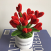 Handmade Pipe Cleaner Red Love Hearts Green Leaves with Flowers Potted Plant Artificial Simulation Flowers Indoor Home Desktop Party Wedding Decor Handmade Pipe Cleaner Red Love Hearts Green Leaves with Flowers Potted Plant Artificial Simulation Flowers Indoor Home Desktop Party Wedding Decor