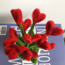 Handmade Pipe Cleaner Red Love Hearts Green Leaves with Flowers Potted Plant Artificial Simulation Flowers Indoor Home Desktop Party Wedding Decor Handmade Pipe Cleaner Red Love Hearts Green Leaves with Flowers Potted Plant Artificial Simulation Flowers Indoor Home Desktop Party Wedding Decor