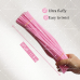 AK-06 Medium Pink Pipe Cleaners Chenille Stems Fuzzy Stick Twisting Stick DIY Art Craft Supplies Bending Wires for Kids School Education Adults Floral Arrangement