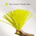 AK-22 Fluorescent Yellow Pipe Cleaners Chenille Stems Fuzzy Stick Twisting Stick DIY Art Craft Supplies Bending Wires for Kids School Education Adults Floral Arrangement