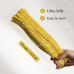 AK-23 Gardnia Yellow Pipe Cleaners Chenille Stems Fuzzy Stick Twisting Stick DIY Art Craft Supplies Bending Wires for Kids School Education Adults Floral Arrangement