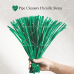 AK-25 Dark Green Pipe Cleaners Chenille Stems Fuzzy Stick Twisting Stick DIY Art Craft Supplies Bending Wires for Kids School Education Adults Floral Arrangement