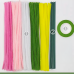 Fuzzy Pipe Cleaner Chenille Stems DIY Craft Supplies For Daisy Flower Branch Green Leaves Handmade Flower Making Kit Fuzzy Pipe Cleaner Chenille Stems DIY Craft Supplies For Daisy Flower Branch Green Leaves Handmade Flower Making Kit