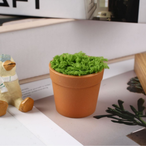 6 PCS * Brown Small Plant Pots, Plastic Planters for Flowers Plants, Succulents, Seed Starting Pots，Handmade Pipe Cleaner Potted Plant