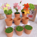 6 PCS * Brown Small Plant Pots, Plastic Planters for Flowers Plants, Succulents, Seed Starting Pots，Handmade Pipe Cleaner Potted Plant