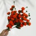 20 PCS * Handmade Pipe Cleaner Persimmon Green Leaves Artificial Simulation Flower Indoor Home Desktop Party Wedding Decor