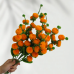 20 PCS * Handmade Pipe Cleaner Persimmon Green Leaves Artificial Simulation Flower Indoor Home Desktop Party Wedding Decor