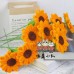 170 PCS * Pipe Cleaner Chenille Stems Handmade Sunflower Making Kit DIY Art Flower Bouquet Craft Set Hot Glue Sticks Tape 