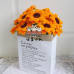 20 PCS * Handmade Pipe Cleaner Sunflower Green Leaves Artificial Simulation Flower Indoor Home Desktop Party Wedding Decor
