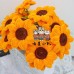 20 PCS * Handmade Pipe Cleaner Sunflower Green Leaves Artificial Simulation Flower Indoor Home Desktop Party Wedding Decor