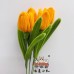 20 PCS * Handmade Pipe Cleaner Tulip Flower Bud Green Leaves Artificial Simulation Flower Indoor Home Desktop Party Wedding Decor