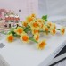 30 PCS * Handmade Pipe Cleaner 5 Daisy Flowers Green Leaf Artificial Simulation Flower Indoor Home Desktop Party Wedding Decor