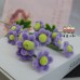 30 PCS * Handmade Pipe Cleaner 5 Daisy Flowers Green Leaf Artificial Simulation Flower Indoor Home Desktop Party Wedding Decor