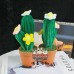 26 PCS * Pipe Cleaner Chenille Stems Handmade Cactus with Flowers Potted Plant Making Kit DIY Art Flower Bouquet Craft Set