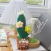 2 PCS * Handmade Pipe Cleaner Green Cactus with Flowers Potted Plant Artificial Simulation Flowers Indoor Home Desktop Party Wedding Decor 