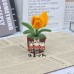 2PCS * Handmade Pipe Cleaner Golden Tulip Flowers Green Leaves Potted Plant Artificial Simulation Flowers Indoor Home Desktop Party Wedding Decor 2PCS * Handmade Pipe Cleaner Golden Tulip Flowers Green Leaves Potted Plant Artificial Simulation Flowers Indoor Home Desktop Party Wedding Decor