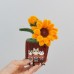 2 PCS * Handmade Pipe Cleaner Golden Sunflowers Green Leaves Potted Plant Artificial Simulation Flowers Indoor Home Desktop Party Wedding Decor 2 PCS * Handmade Pipe Cleaner Golden Sunflowers Green Leaves Potted Plant Artificial Simulation Flowers Indoor Home Desktop Party Wedding Decor