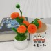 4PCS * Handmade Pipe Cleaner 6 Persimmons & Green Leaves Potted Plant Artificial Simulation Flowers Indoor Home Desktop Party Wedding Decor 4PCS * Handmade Pipe Cleaner 6 Persimmons & Green Leaves Potted Plant Artificial Simulation Flowers Indoor Home Desktop Party Wedding Decor