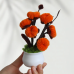 4PCS * Handmade Pipe Cleaner 6 Persimmons & Green Leaves Potted Plant Artificial Simulation Flowers Indoor Home Desktop Party Wedding Decor 4PCS * Handmade Pipe Cleaner 6 Persimmons & Green Leaves Potted Plant Artificial Simulation Flowers Indoor Home Desktop Party Wedding Decor