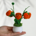 4PCS * Handmade Pipe Cleaner 6 Persimmons & Green Leaves Potted Plant Artificial Simulation Flowers Indoor Home Desktop Party Wedding Decor 4PCS * Handmade Pipe Cleaner 6 Persimmons & Green Leaves Potted Plant Artificial Simulation Flowers Indoor Home Desktop Party Wedding Decor