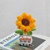 4 PCS * Handmade Pipe Cleaner Golden Sunflower Green Leaves Potted Plant Artificial Simulation Flowers Indoor Home Desktop Party Wedding Decor 4 PCS * Handmade Pipe Cleaner Golden Sunflower Green Leaves Potted Plant Artificial Simulation Flowers Indoor Home Desktop Party Wedding Decor