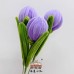 10 PCS * Handmade Pipe Cleaner Fat Tulip Flower Green Leaves Artificial Simulation Flower Indoor Home Desktop Party Wedding Decor