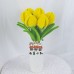 10 PCS * Handmade Pipe Cleaner Fat Tulip Flower Green Leaves Artificial Simulation Flower Indoor Home Desktop Party Wedding Decor