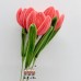 10 PCS * Handmade Pipe Cleaner Fat Tulip Flower Green Leaves Artificial Simulation Flower Indoor Home Desktop Party Wedding Decor