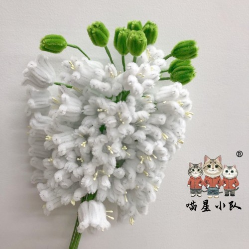 20 PCS * Handmade Pipe Cleaner Lily of the Valley Cluster Artificial Simulation Flower Indoor Home Desktop Party Wedding Decor 20 PCS * Handmade Pipe Cleaner Lily of the Valley Cluster Artificial Simulation Flower Indoor Home Desktop Party Wedding Decor