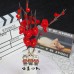 10 PCS * Handmade Pipe Cleaner Red Plum Blossom Artificial Simulation Flower Indoor Home Desktop Party Wedding Decor 10 PCS * Handmade Pipe Cleaner Red Plum Blossom Artificial Simulation Flower Indoor Home Desktop Party Wedding Decor