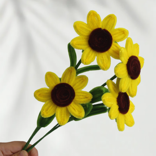 20 PCS * Handmade Pipe Cleaner Yolk Sunflower Green Leaves Artificial Simulation Flower Indoor Home Desktop Party Wedding Decor 20 PCS * Handmade Pipe Cleaner Yolk Sunflower Green Leaves Artificial Simulation Flower Indoor Home Desktop Party Wedding Decor