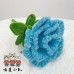 2 PCS * Handmade Pipe Cleaner Rose Flower Green Leaves Artificial Simulation Flower Indoor Home Desktop Party Wedding Decor 
