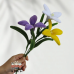 150 PCS * Pipe Cleaner Chenille Stems Handmade 4 Petals Lily Flower Making Kit DIY Art Flower Bouquet Craft Set Hot Glue Sticks Tape 