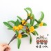 10 PCS * Handmade Pipe Cleaner Osmanthus Flower Green Leaves Artificial Simulation Flower Indoor Home Desktop Party Wedding Decor 