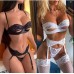 Sexy Lingerie Lace Dress Underwear w/Garter Belt Babydoll Nightwear Sleepwear
