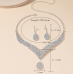 Women's Silver Fashion Wedding Jewelry Luxury Crystal Pearl Necklace/Earrings Ladies Jewelry Sets for Bridal Women's Silver Fashion Wedding Jewelry Luxury Crystal Pearl Necklace/Earrings Ladies Jewelry Sets for Bridal