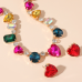 Women's colorful Fashion Wedding Jewelry Luxury Crystal Pearl Necklace/Earrings Ladies Jewelry Sets for Bridal