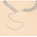 Women's Silver Color Fashion Wedding Jewelry Luxury Crystal Pearl Necklace/Earrings/Bracelet Ladies Jewelry Sets for Bridal Women's Silver Color Fashion Wedding Jewelry Luxury Crystal Pearl Necklace/Earrings/Bracelet Ladies Jewelry Sets for Bridal