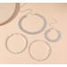 Women's Silver Color Fashion Wedding Jewelry Luxury Crystal Pearl Necklace/Earrings/Bracelet Ladies Jewelry Sets for Bridal Women's Silver Color Fashion Wedding Jewelry Luxury Crystal Pearl Necklace/Earrings/Bracelet Ladies Jewelry Sets for Bridal