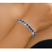 Women's Blue Color Fashion Wedding Jewelry Luxury Crystal Pearl Necklace/Earrings/Bracelet Ladies Jewelry Sets for Bridal