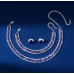 Women's Blue Color Fashion Wedding Jewelry Luxury Crystal Pearl Necklace/Earrings/Bracelet Ladies Jewelry Sets for Bridal