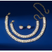 Women's Gold Color Fashion Wedding Jewelry Luxury Crystal Pearl Necklace/Earrings/Bracelet Ladies Jewelry Sets for Bridal Women's Gold Color Fashion Wedding Jewelry Luxury Crystal Pearl Necklace/Earrings/Bracelet Ladies Jewelry Sets for Bridal